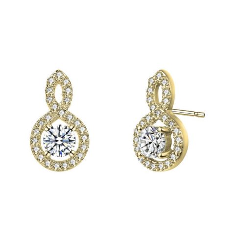 Classic Drop Earrings with Clear Cubic Zirconia 7733302526012