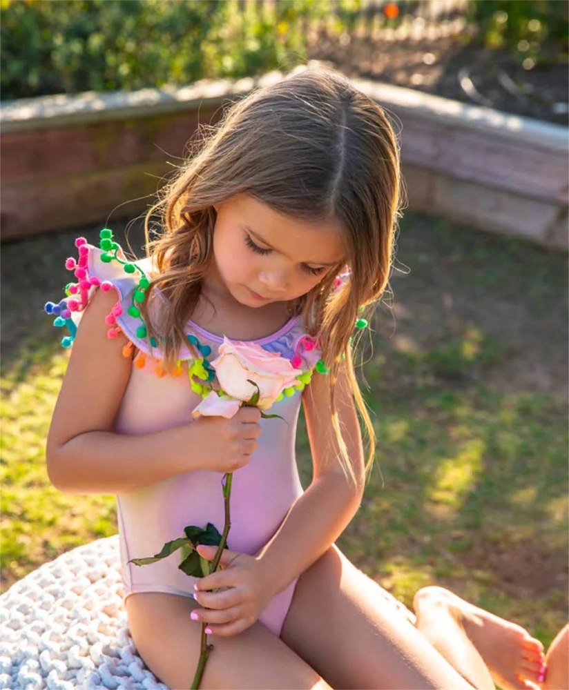 Girls Pompom Bikini In Golden Hour