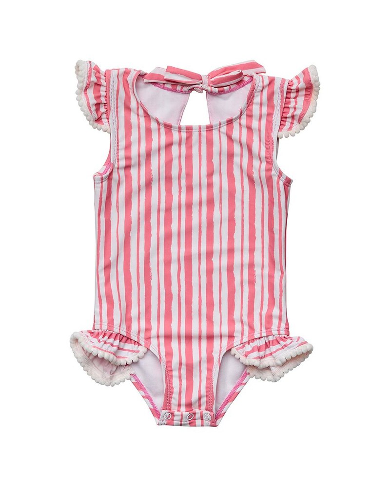 Snapper Rock Paradise Stripe Frill Swimsuit