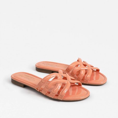 Women’s Cat Slide Sandals In Tangerine