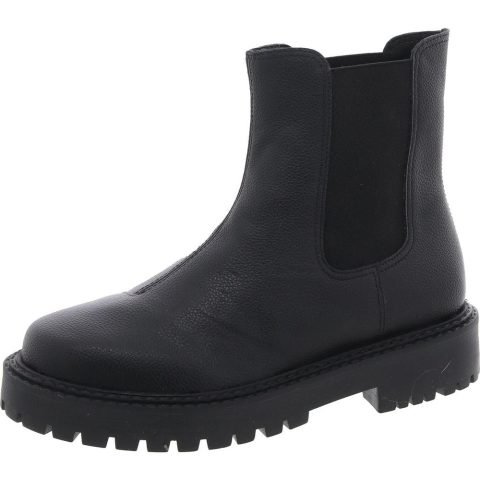 RILEY LOW Lugged Sole Leather Ankle Boots