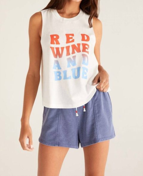 Kayla Wine Tank In White Shell