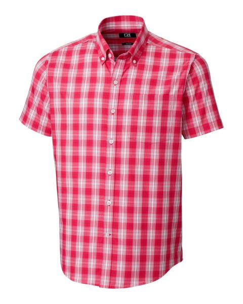 Cutter & Buck Men’s Strive Shadow Plaid Short Sleeve Shirt