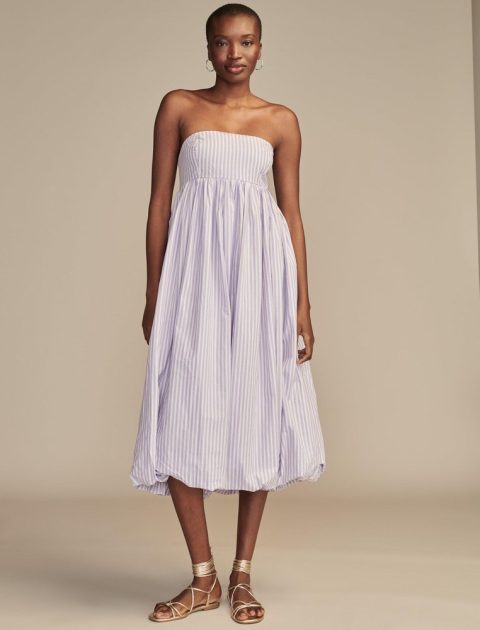 Lucky Brand Women’s Poplin Bubble Hem Maxi Dress 7733574303804