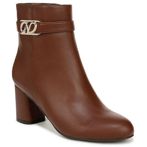 Lottie Faux Leather Solid Ankle Boots
