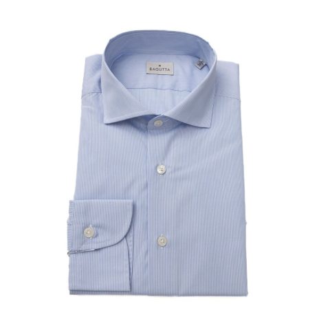 Bagutta blue Cotton Men’s Shirt 7277103120444
