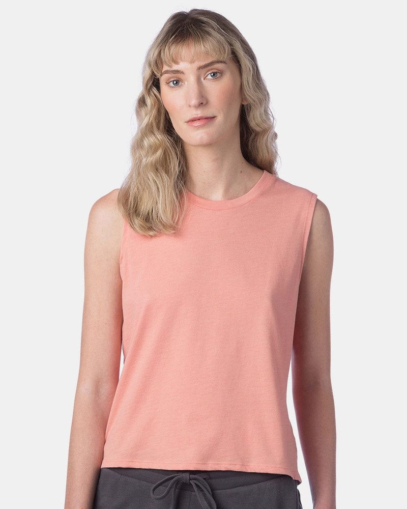 Alternative Women’s Cotton Jersey CVC Go-To Crop Muscle Tank