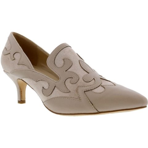 Bengal Faux Suede Pointed Toe Loafer Heels