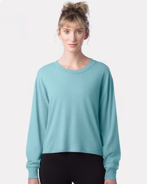 Alternative Women’s Cotton Jersey CVC Long Sleeve Crop Tee