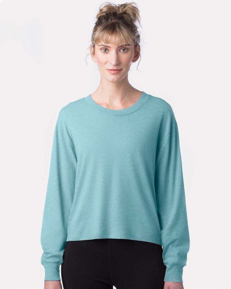 Alternative Women’s Cotton Jersey CVC Long Sleeve Crop Tee