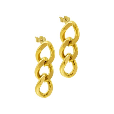 Curb Chain Earrings gold