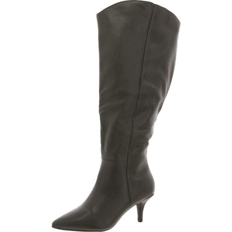 Animal Print Faux Leather Over-The-Knee Boots