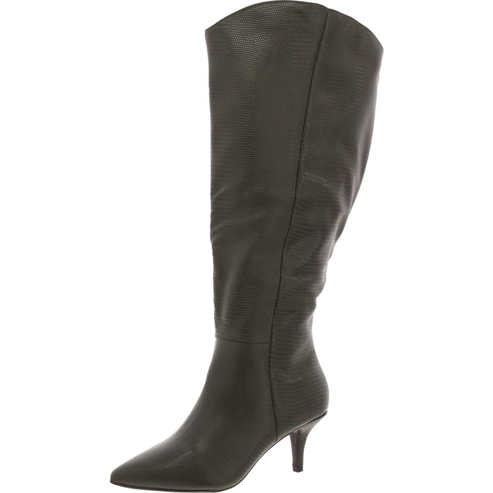 Animal Print Faux Leather Over-The-Knee Boots