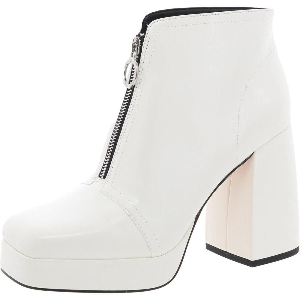 The Uplift Bootie Zipper Faux Leather Booties