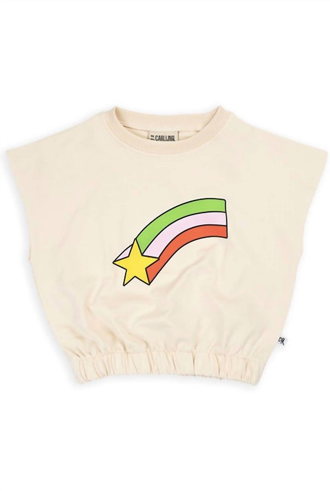 Girl’s Balloon Top In White 7733636300860
