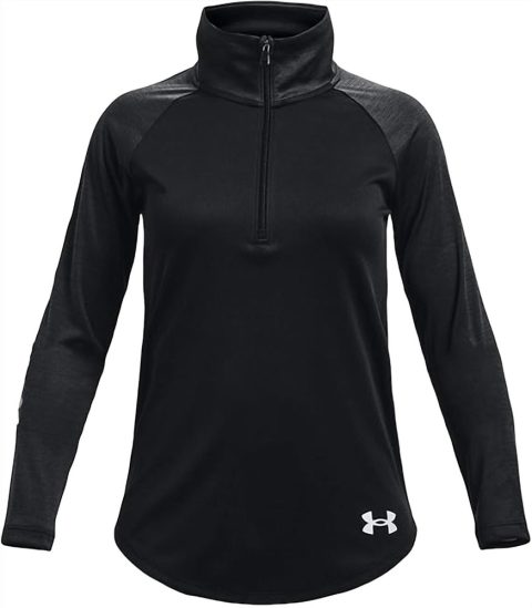 Girls’ Tech Graphic Half Zip Top In Black / White 7733635874876