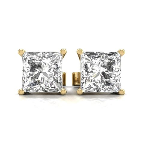 Diana M Lab 14KT YG 1ct TW LGD Princess Earring