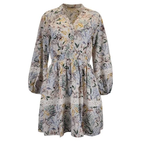 Maje Rapsodia Jungle-print Mini Dress in Multicolor Cotton 7733640888380