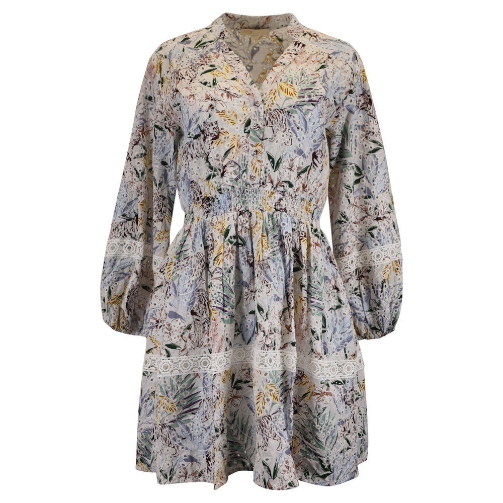 Maje Rapsodia Jungle-print Mini Dress in Multicolor Cotton 7733640888380