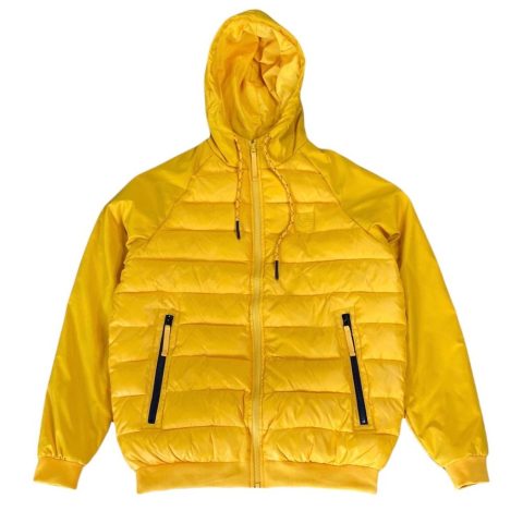 Men’s Carpe Diem Quilted Hooded Jacket In University Gold 7733640953916
