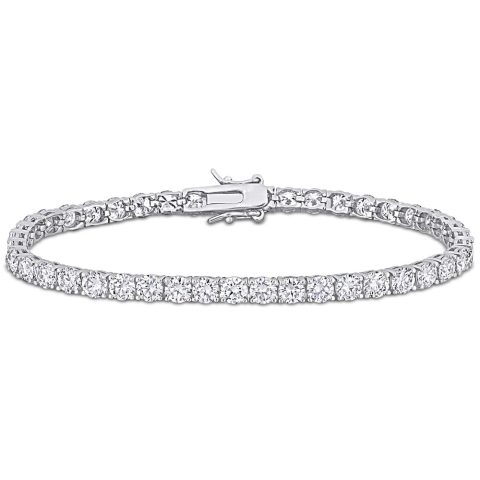 Mimi & Max 9 1/2ct DEW Created Moissanite Tennis Bracelet in Sterling Silver