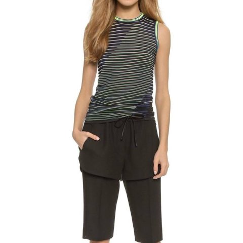 Twisted Graphic Stripe Tank Top In Multi