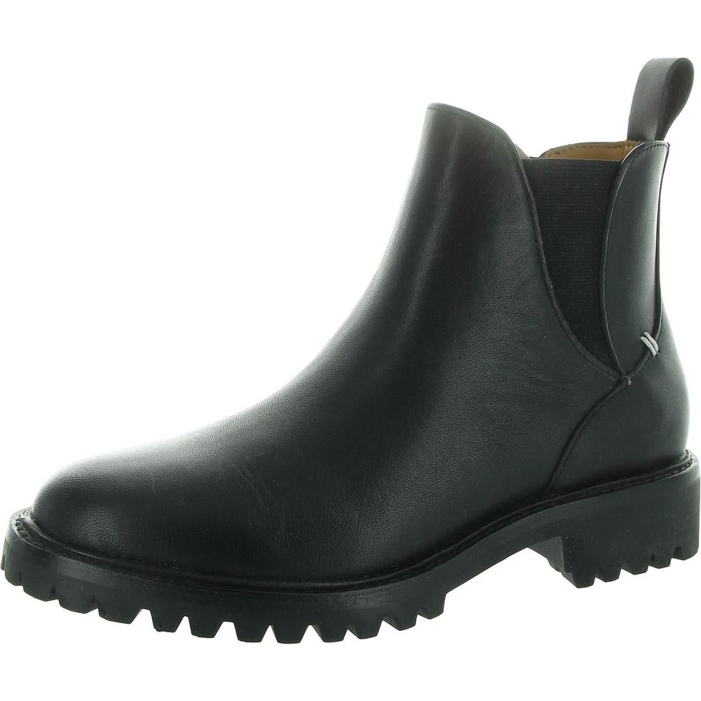 Stretch Leather Ankle Boots