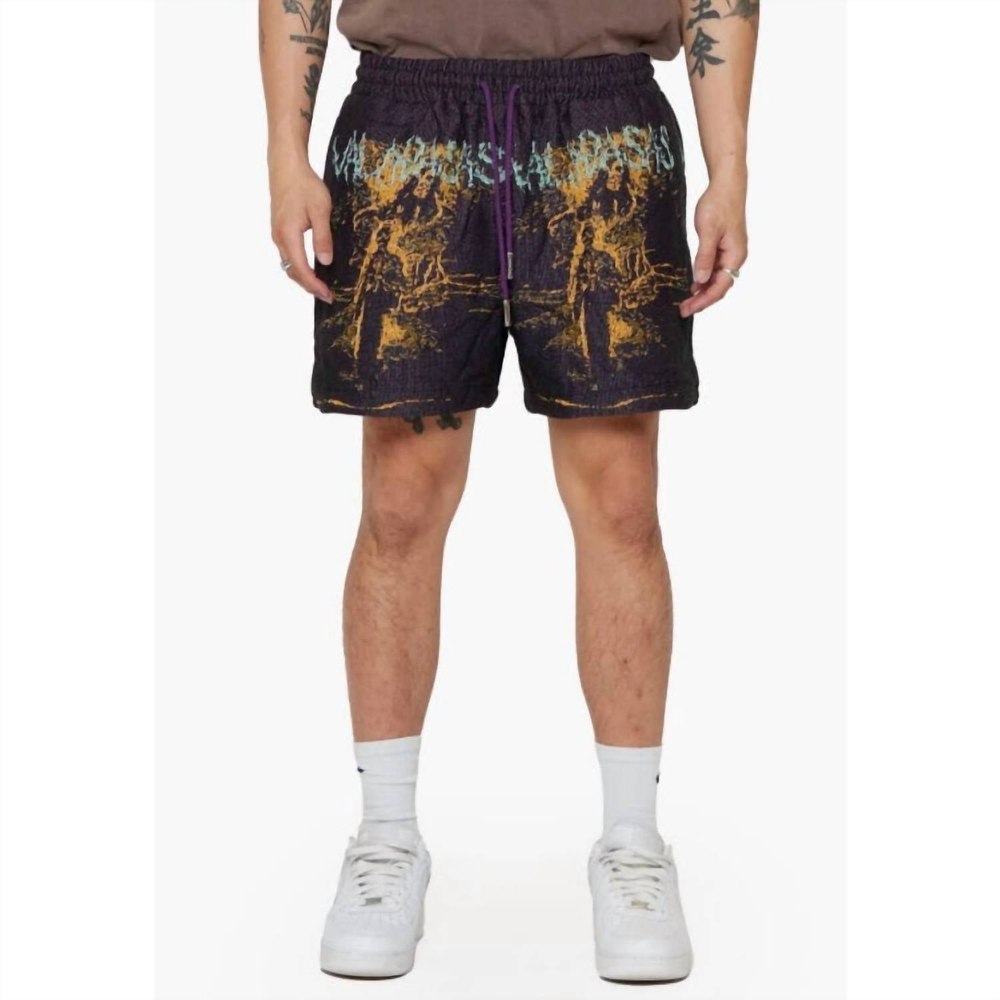 Ghost Hand Tapestry Short In Purple 7733650948156