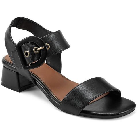 Leather Ankle Strap Heels