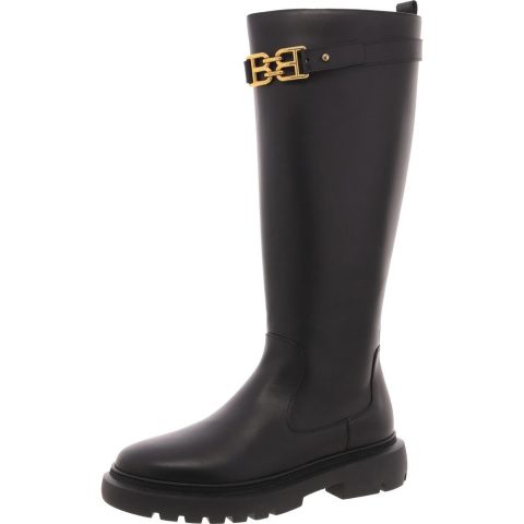 GAILA Lugged Sole Leather Knee-High Boots