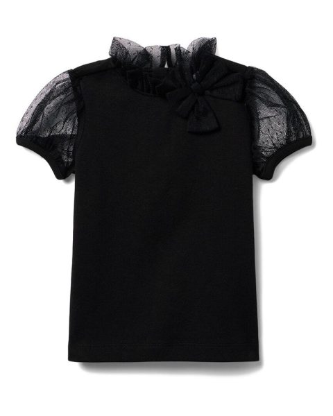Janie and Jack Dot Tulle Sleeve Top
