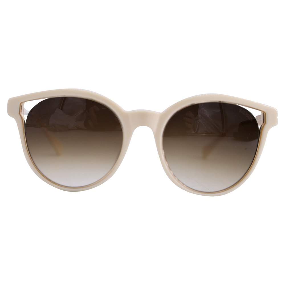 Balmain BL2507 Round Sunglasses in White Acetate 7733645803580