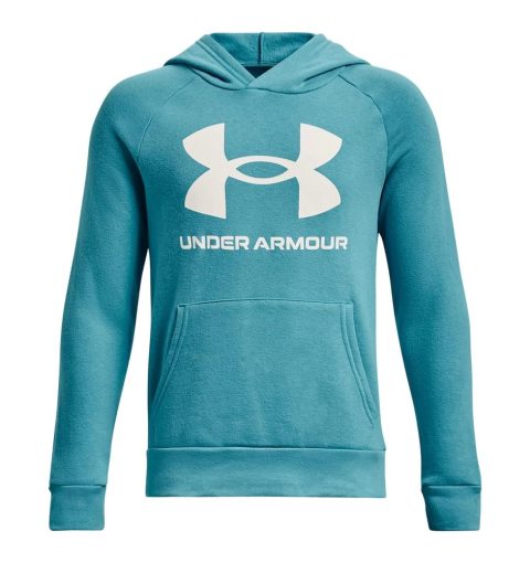 Boys’ Rival Fleece Big Logo Hoodie In Glacier Blue/onyx White 7733655863356