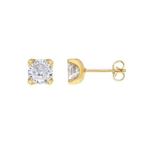 Men’s Solitaire Stud Earrings gold