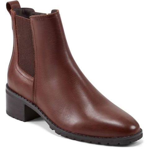 Fedra Zipper Leather Booties