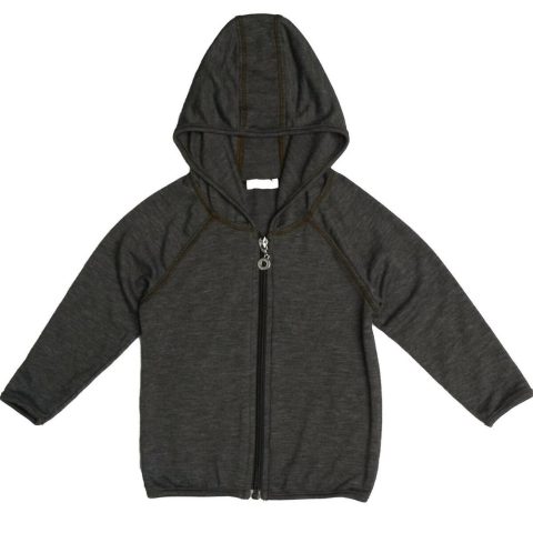 Boy’s Long Sleeve Zip Hoodie With Binding Heather In Olive
