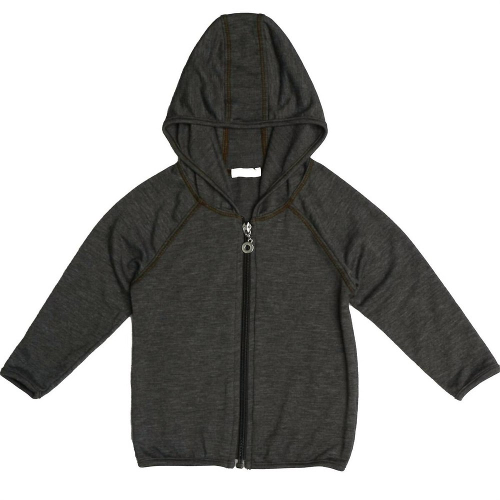 Boy’s Long Sleeve Zip Hoodie With Binding Heather In Olive