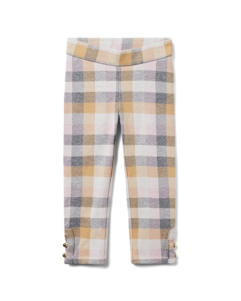 Janie and Jack Tartan Button Cuff Jacquard Pant 7782704742460