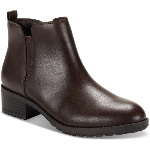 GARNERR Stretch Faux Leather Ankle Boots