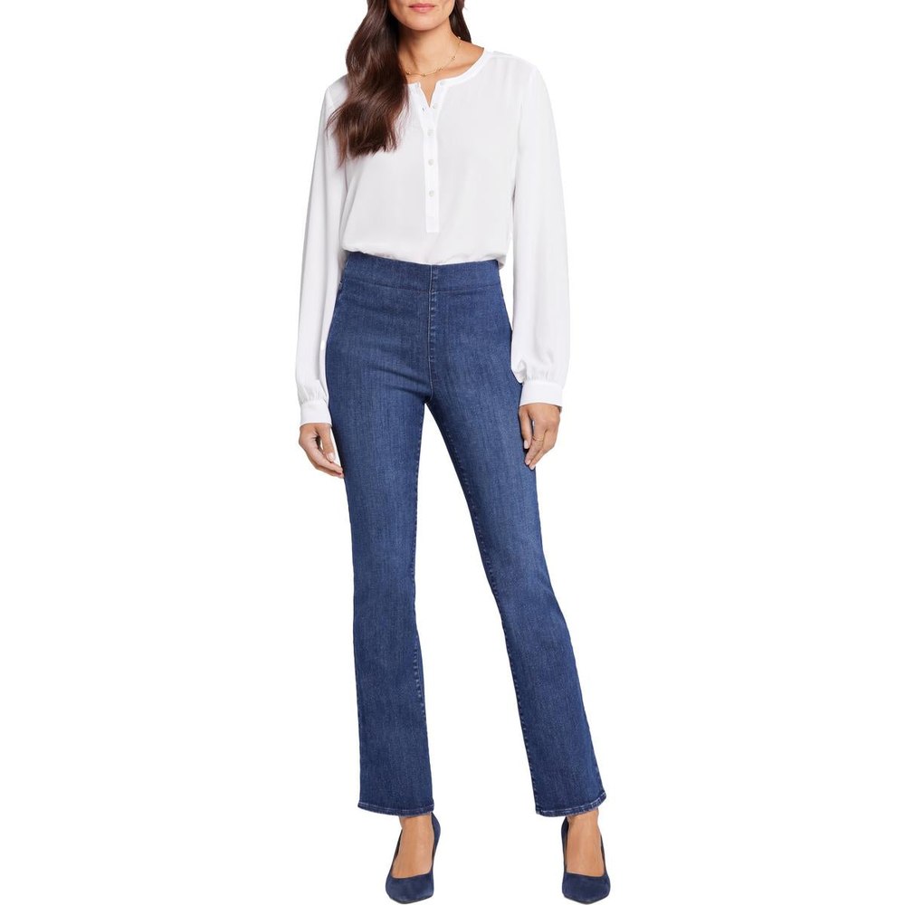Slim Pull-On Bootcut Jeans