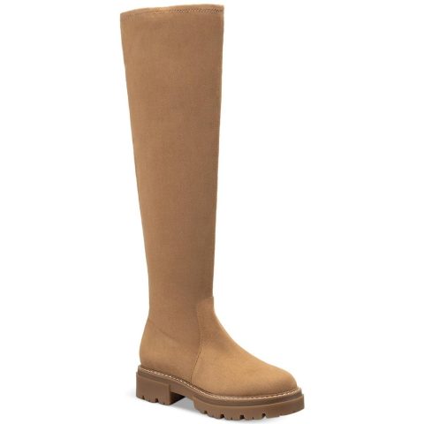 Jacksonn Padded Insole Lug Sole Over-The-Knee Boots