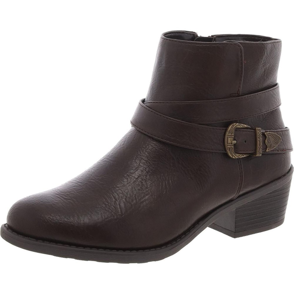 Skyler Zipper Faux Leather Booties