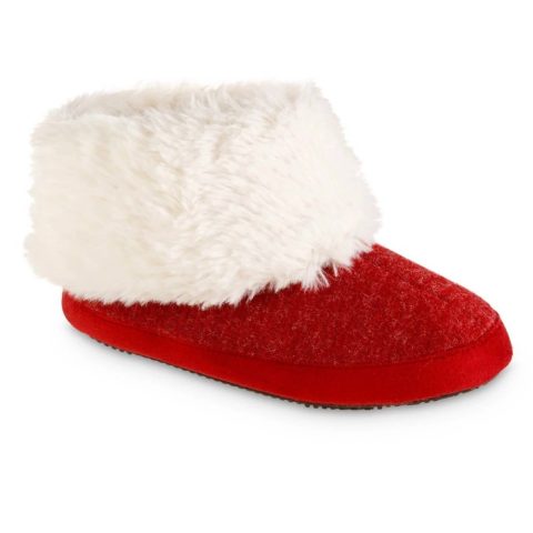 Women’s Heather Knit Marisol Boot Eco Comfort Slipper In Chili 7733681946684