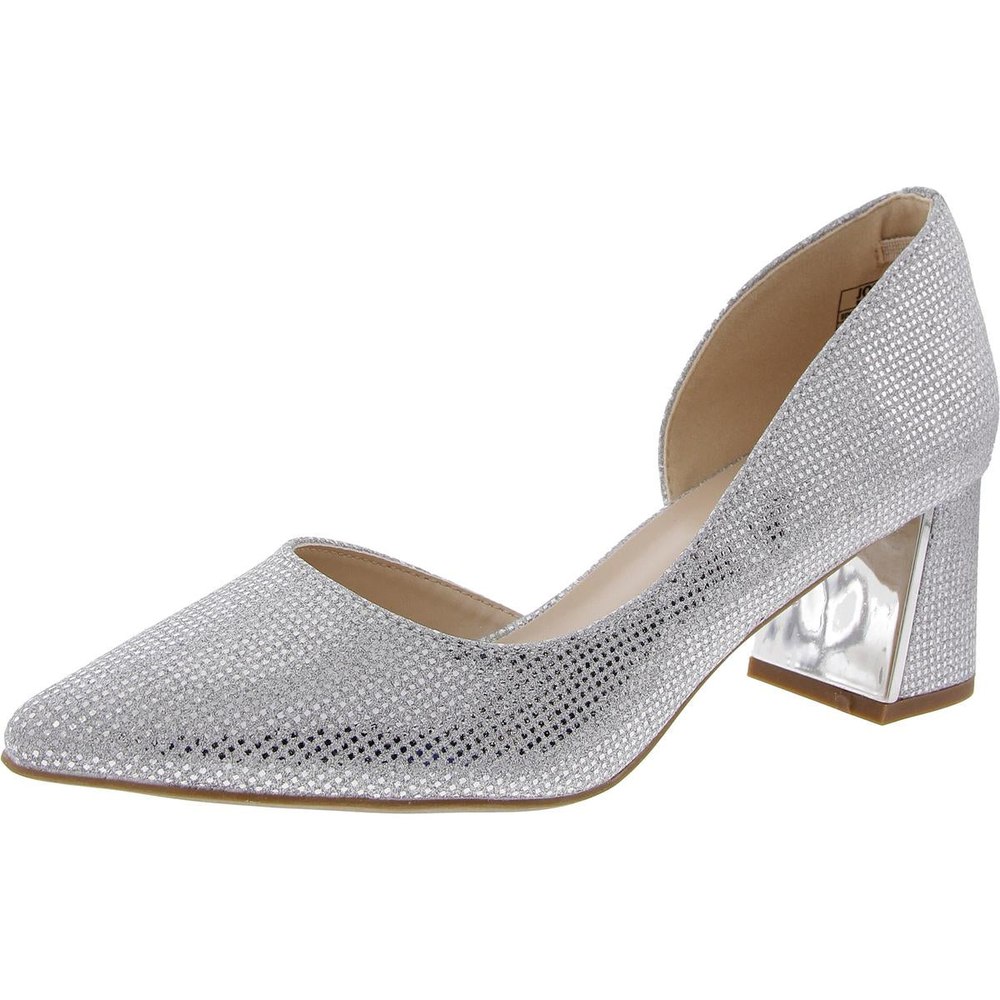 Candor Glitter Textured D’Orsay Heels