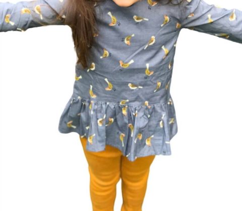 Valerie Cotton Top In Tweet Grey 7733712617532