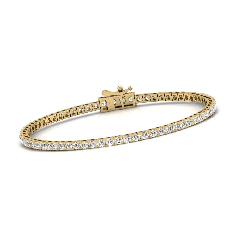 Diana M Lab 2 Carat TW Diamond Tennis Bracelet in 14K YELLOW Gold