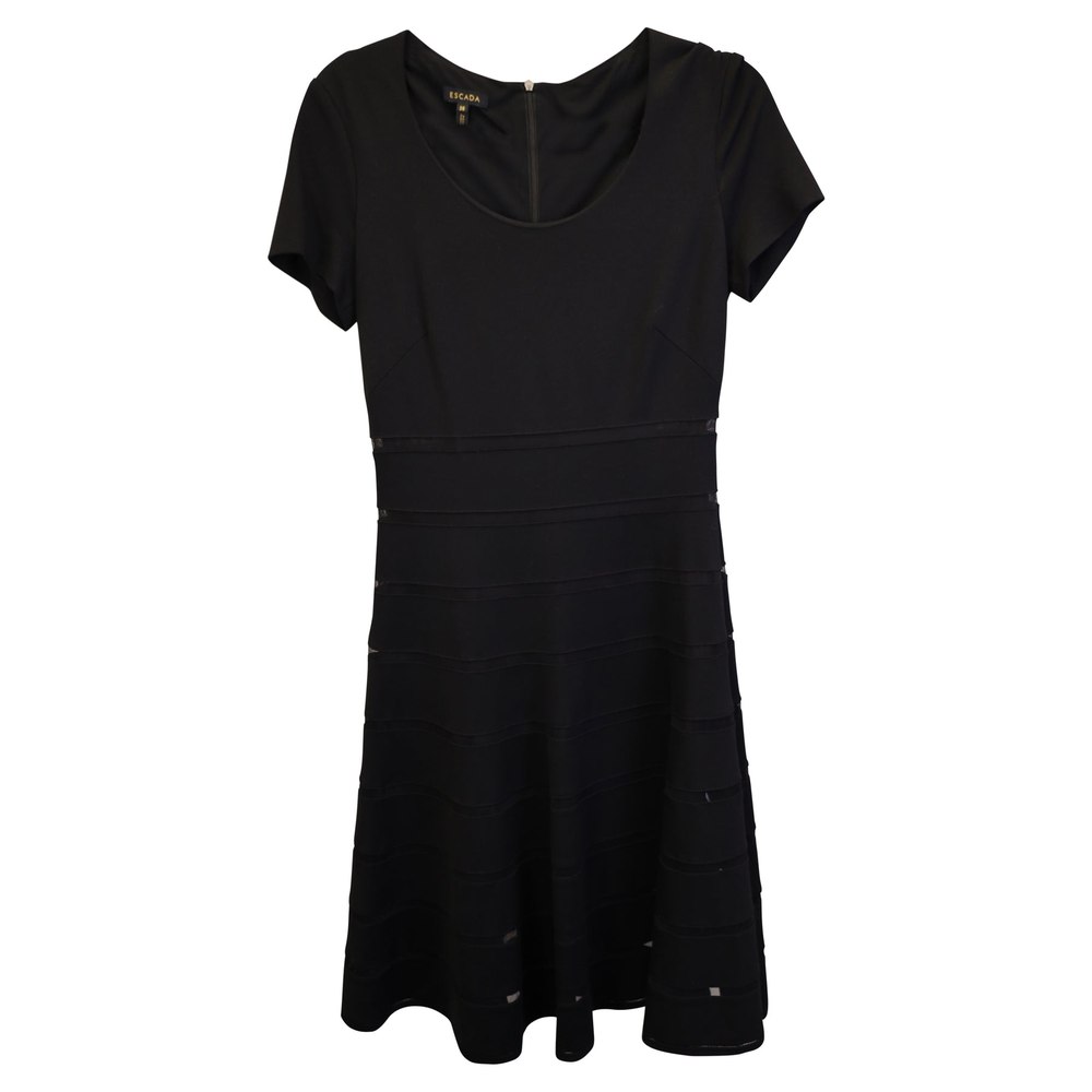 Escada A-Line Mini Dress in Black Viscose 7733713436732