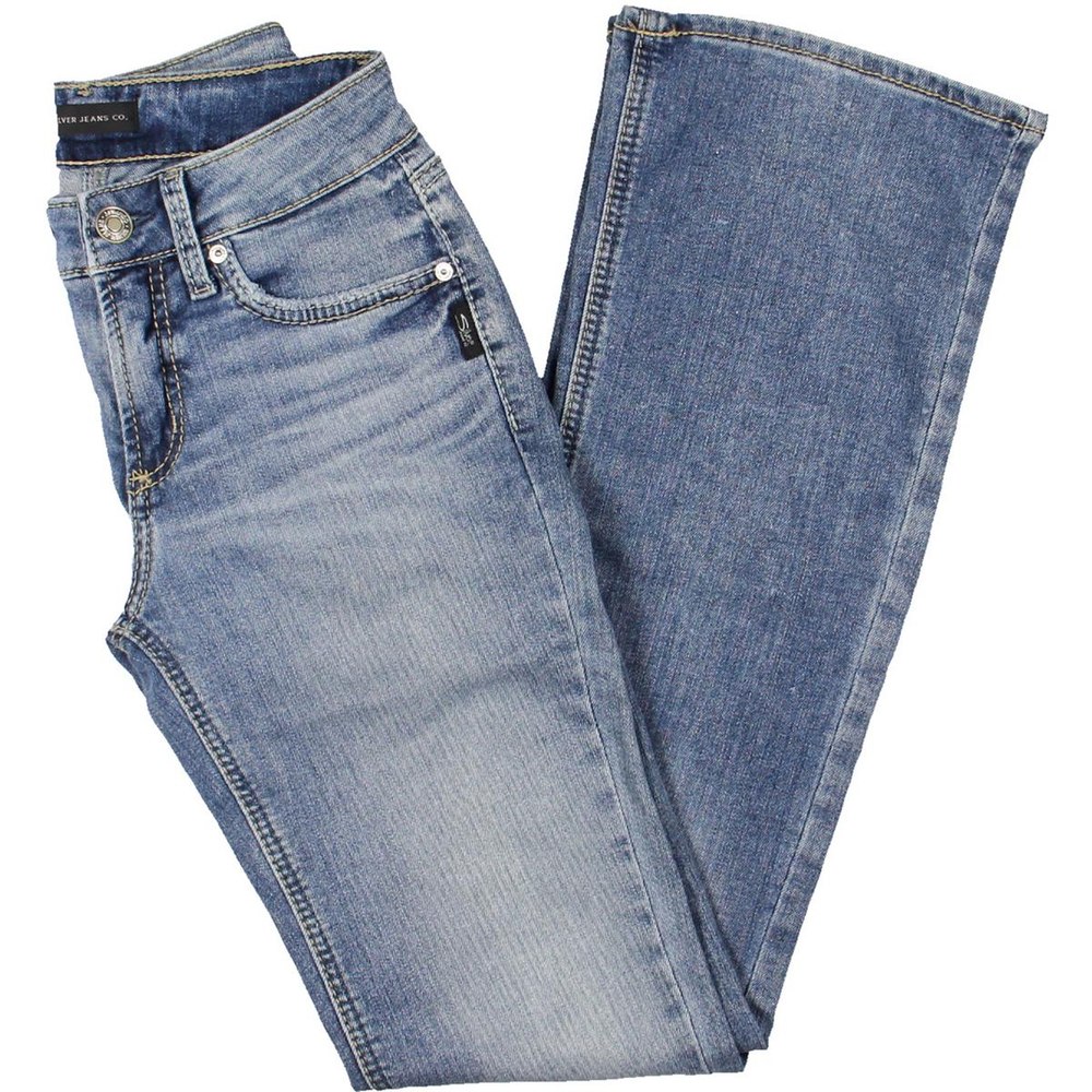 Plus Suki Med Wash Embroidered Bootcut Pants