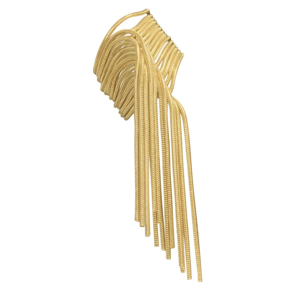 Multi Strand Textured Chain Bracelet gold