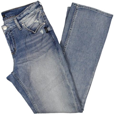Elyse Slim Boot Distressed Mid Rise Bootcut Pants